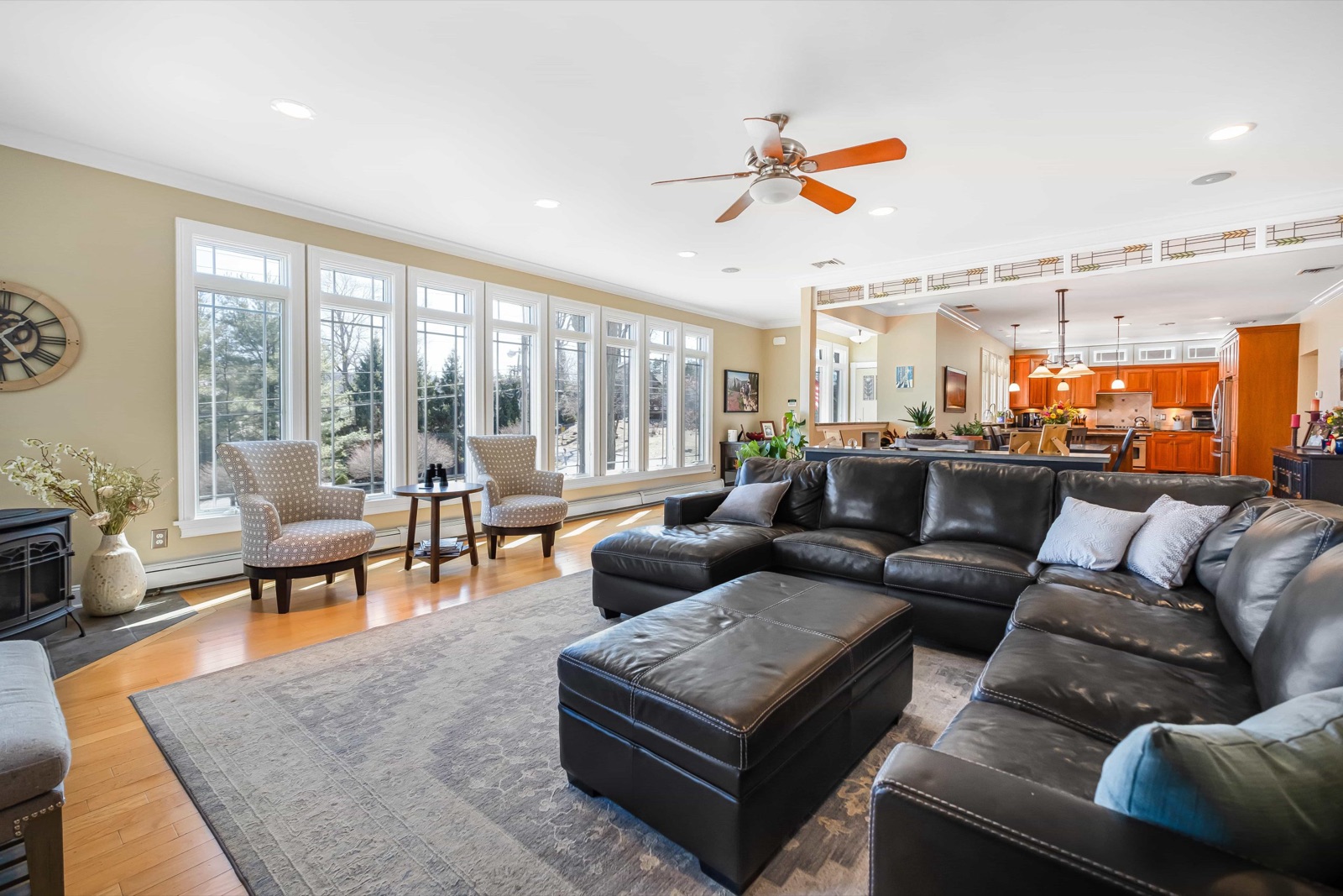 Sunlit interior photographed for a property listing