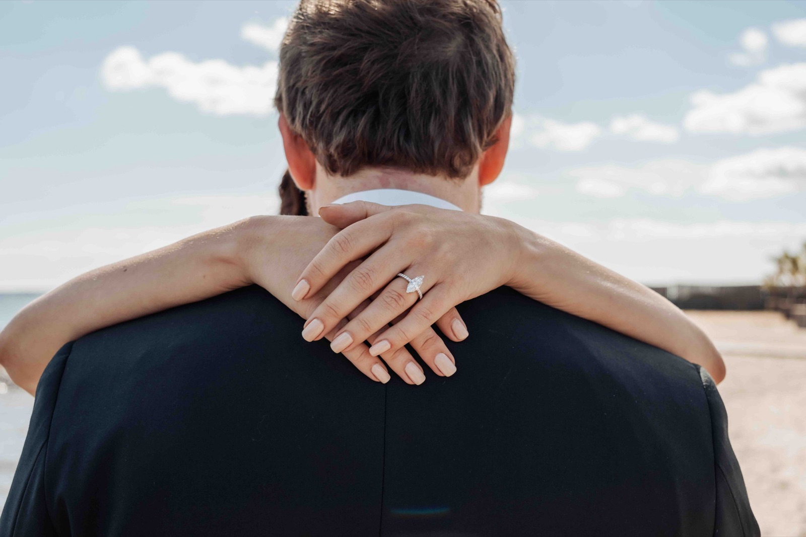 A close wedding moment